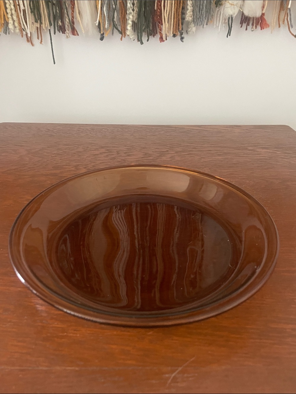 Amber Glass anchor hocking pie dish